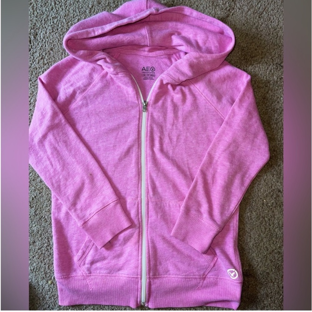 American Eagle Outfitters Pink Zip-up Hoodie